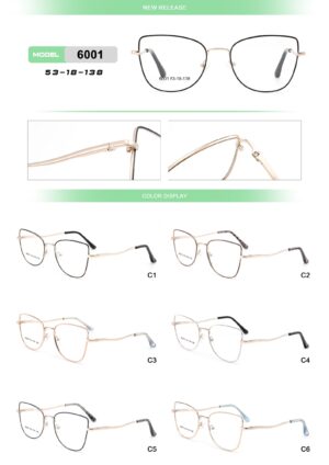 6001 Metal Eyewear Frame - Image 2