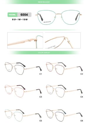 6004 Metal Eyewear Frame - Image 2