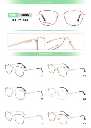 6005 Metal Eyewear Frame - Image 2