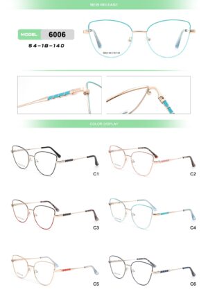 6006 Metal Eyewear Frame - Image 2