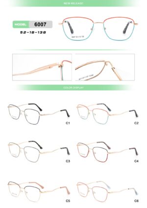 6007 Metal Eyewear Frame - Image 2