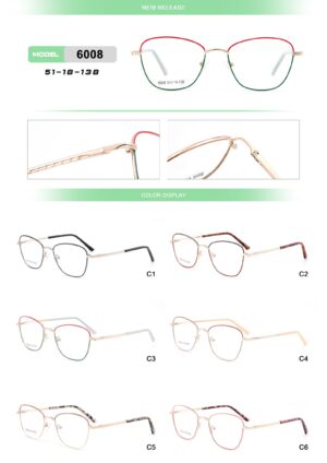 6008 Metal Eyewear Frame - Image 2
