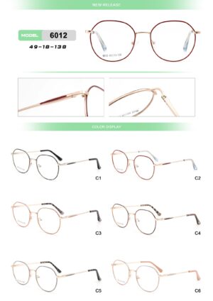 6012 Metal Eyewear Frame - Image 2