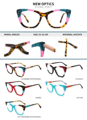 EM6108 Acetate Eyewear Frame - Image 2