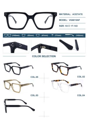 VG6010AF Acetate Eyewear Frame - Image 2