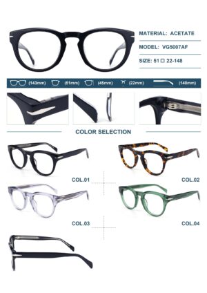 VG5007AF Acetate Eyewear Frame - Image 2