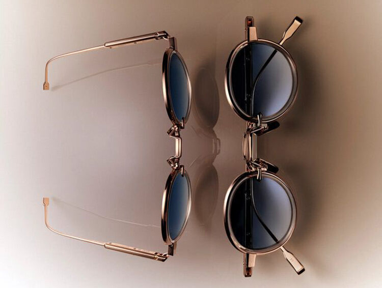 Titanium optical frames produced for a Japanese optical brand